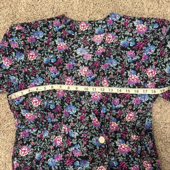 Vintage Floral Black Dress - Picture 7 of 8
